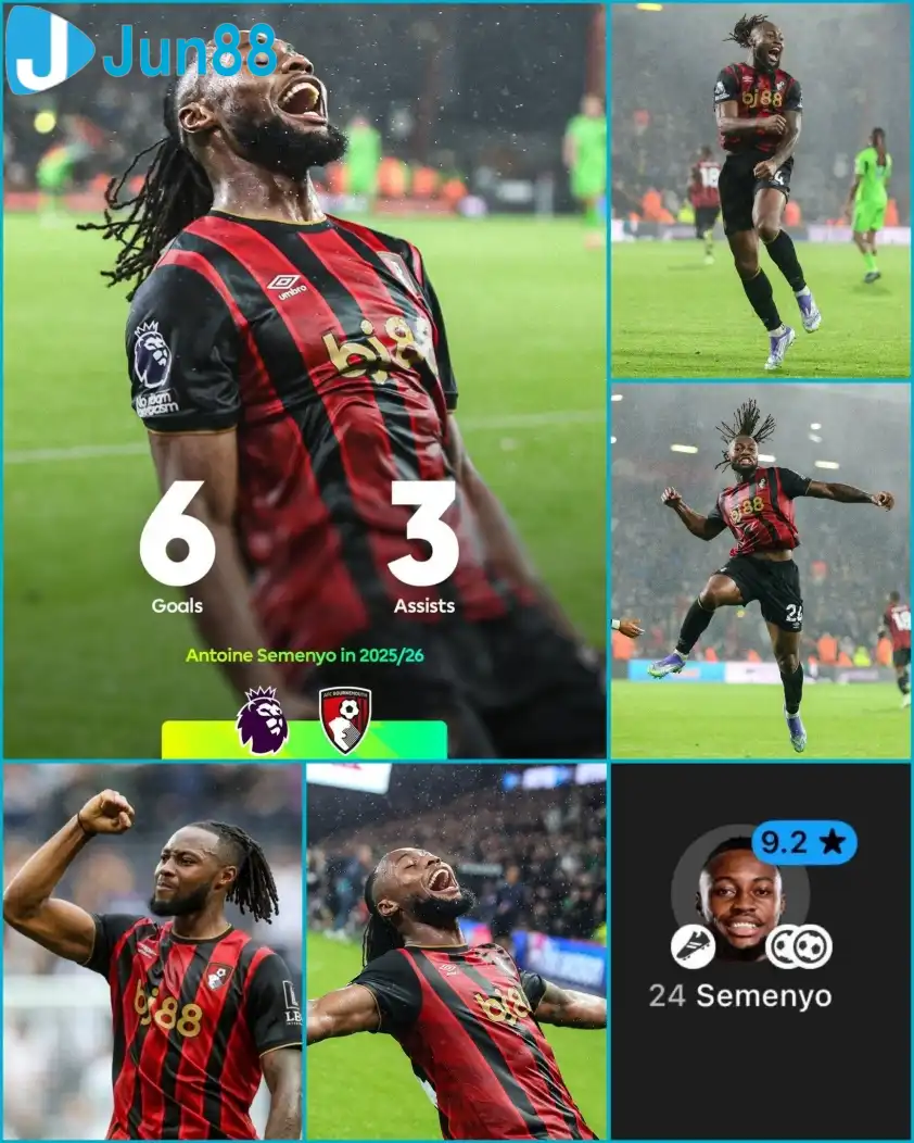 Antoine Semenyo đang có phong độ cực kỳ ấn tượng tại Ngoại hạng Anh (Ảnh: Premier League). Antoine Semenyo đang có phong độ cực kỳ ấn tượng tại Ngoại hạng Anh (Ảnh: Premier League).